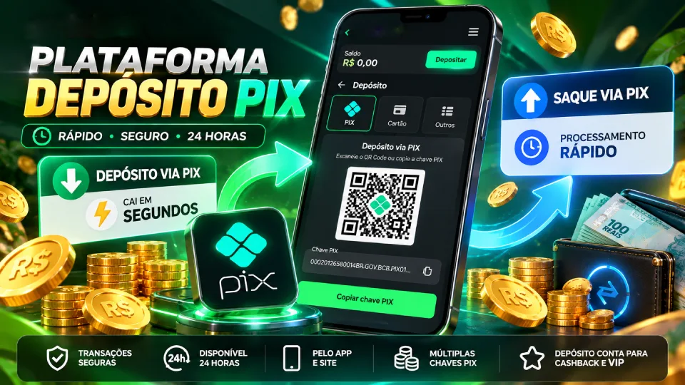 Tela de depósito PIX do pvpbet